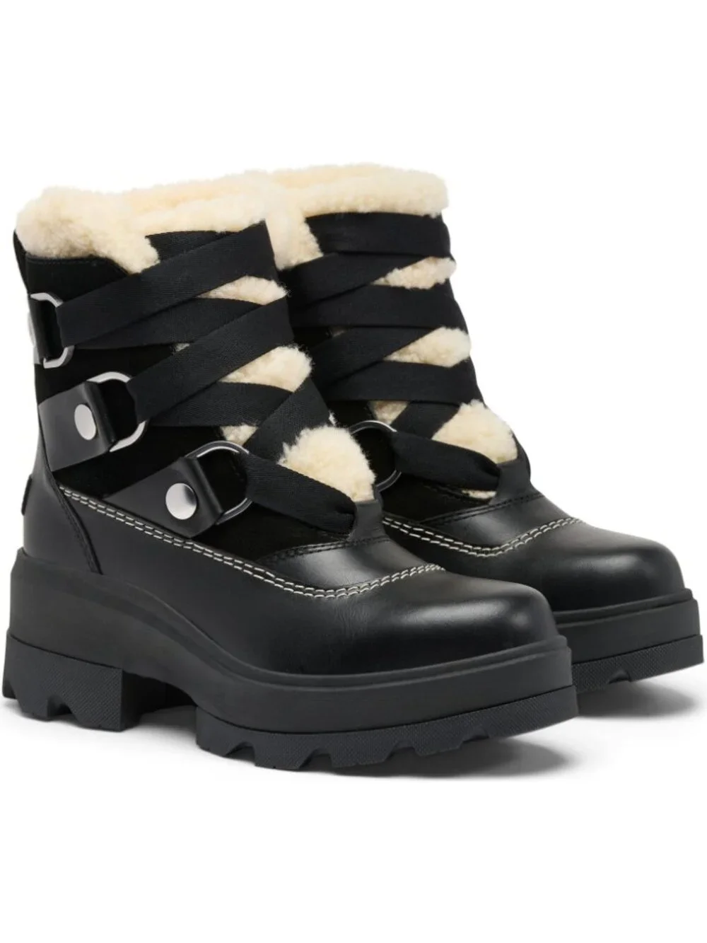 SOREL Joan FRWD Cozy Genuine Shearling Trim Waterproof Boot Size 7 NWT